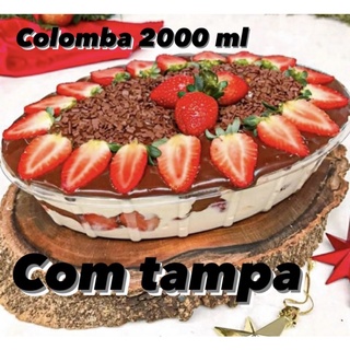 10~50 un Embalagem Oval Colomba 2000 ml PET c/Tampa G34 Galvanotek// em Oferta na Shopee