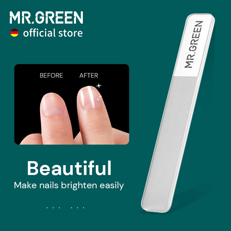 Mr.GREEN arquivos de unhas de vidro nano profissional de polimento manicure arte ferramenta lavável fazer unhas iluminar facilmente como em Oferta na Shopee