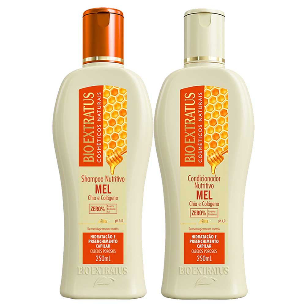 Shampoo e Condicionador Mel Nutritivo Bio Extratus 250ml Shopee Brasil