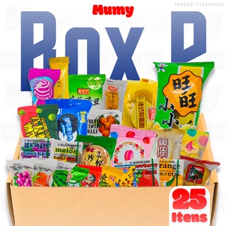Box P | Conjunto De 25 Doces, Snacks Asiáticos Importados
