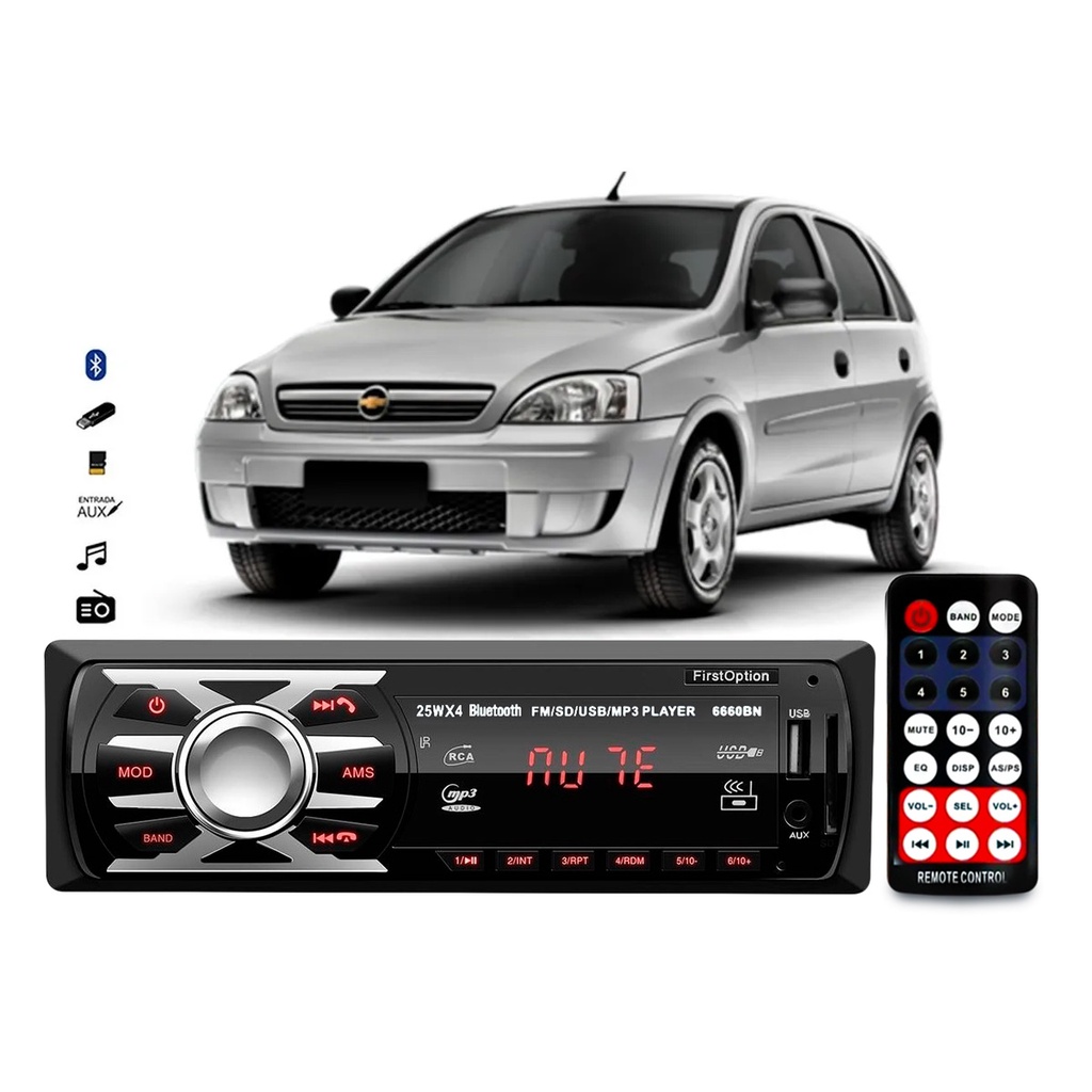 Aparelho De Som Mp3 Carro Gm Corsa Bluetooth Pendrive Rádio - Audio