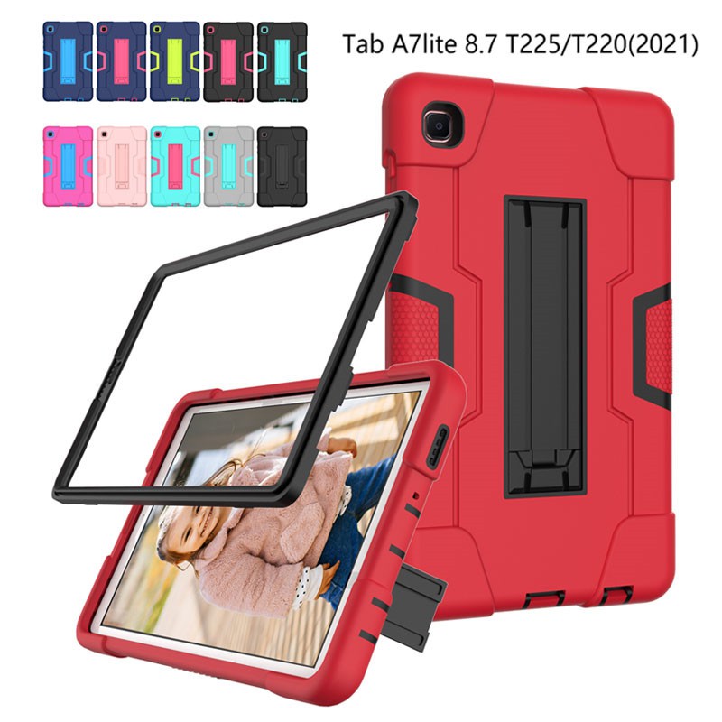 Capa Anti-Impacto Com Suporte Para Tablet Samsung Tab A7 Lite 8.7 T220/T225 (2021)