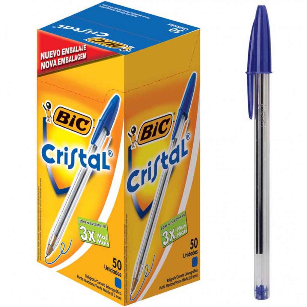 Caneta Esferográfica Azul cx c/50 un Bic
