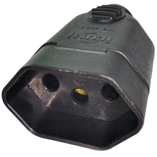 Plug Fêmea para Extensão Elétrica 2p+t 20a Preto Ilumi Serve Pino 10a e 20a