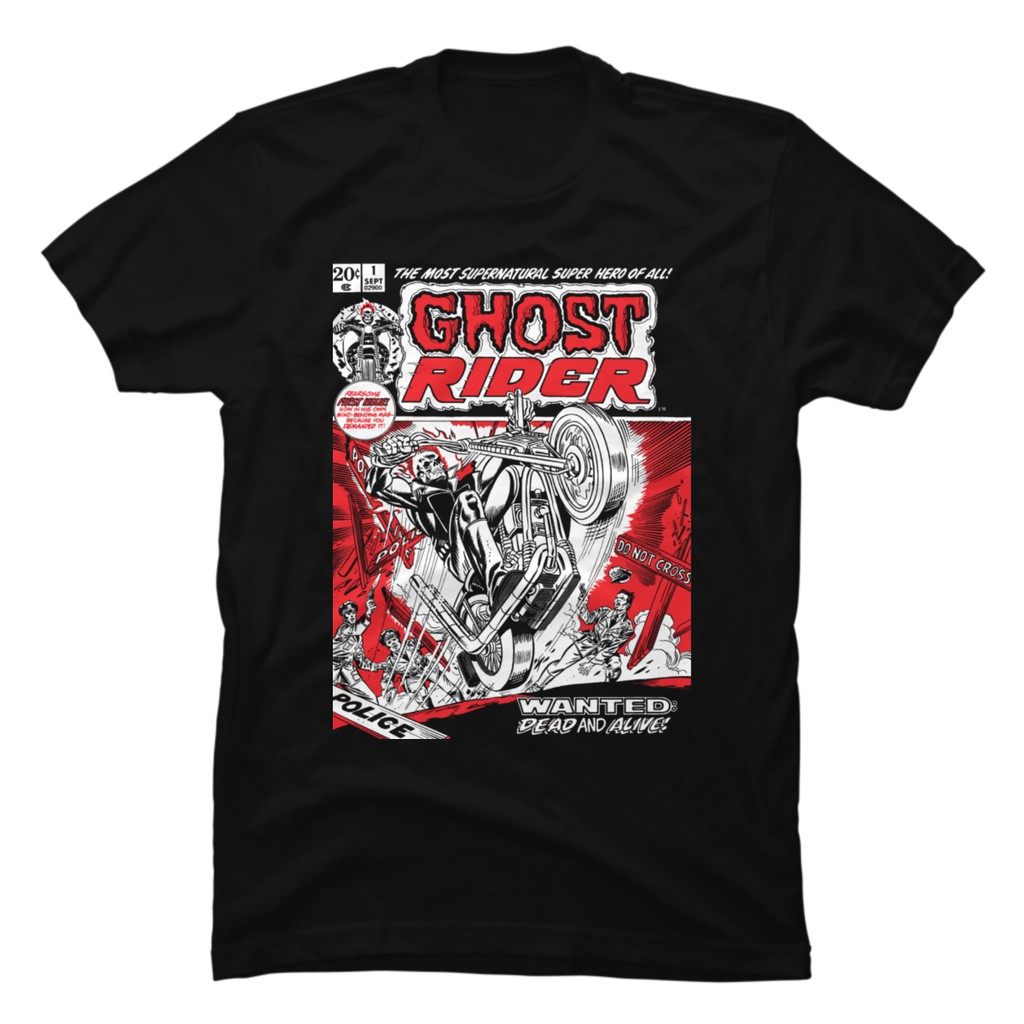 Camiseta Unissex Algodão Ghost Rider Motoqueiro Fantasma