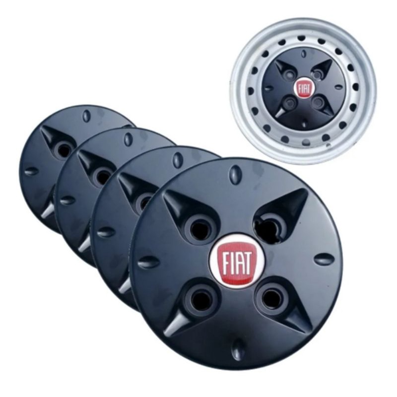 calota Fiat uno Vivace way Palio Siena Doblo aro 13 14 roda de ferro kit 4 carlotas em Oferta na Shopee