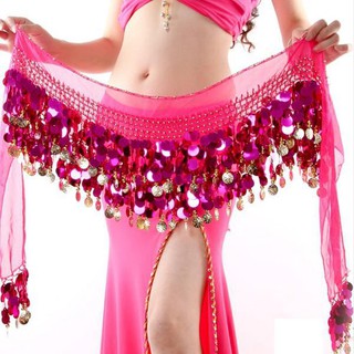 Moda Feminina Multi-Color Belly Dance Saias De Anca Scarf Wrap Belt Hip