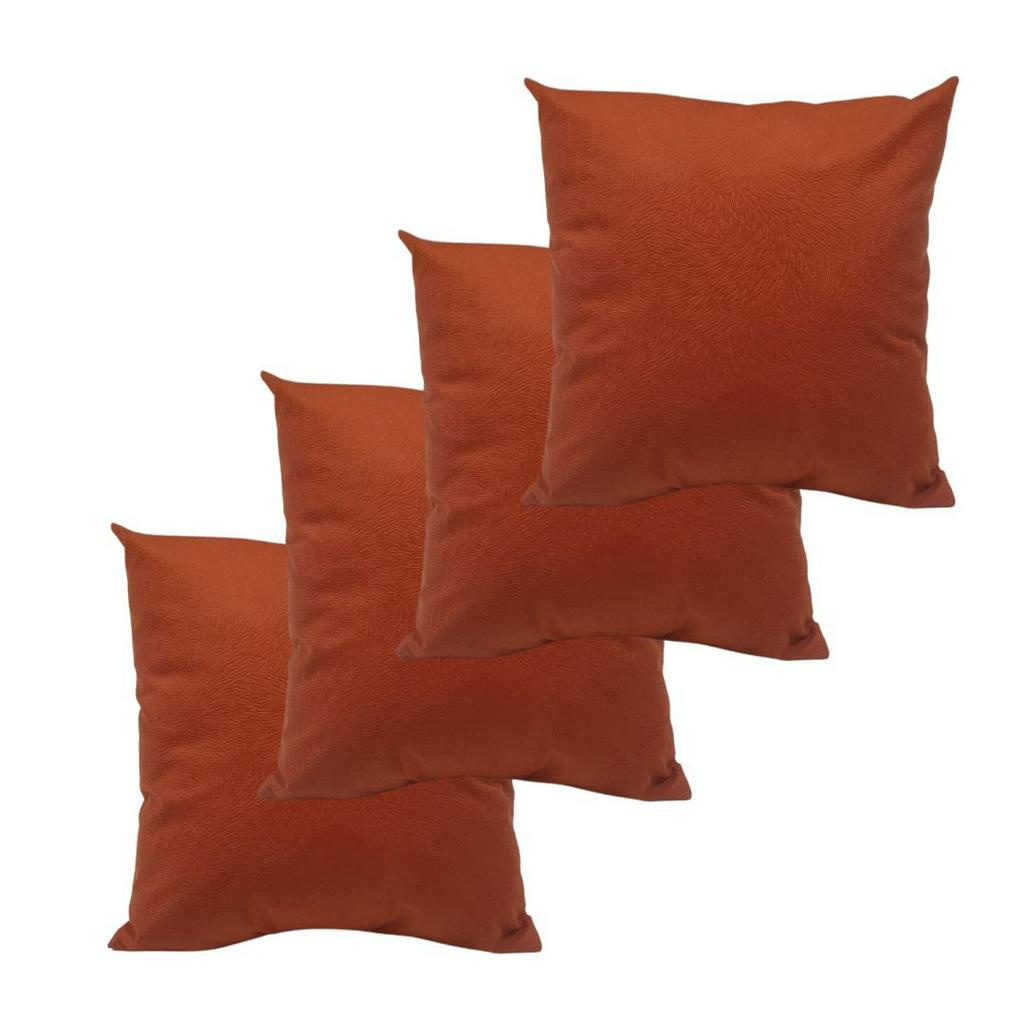 4 Capa almofada Suede Decorativa Terracota 45 cm x 45cm
