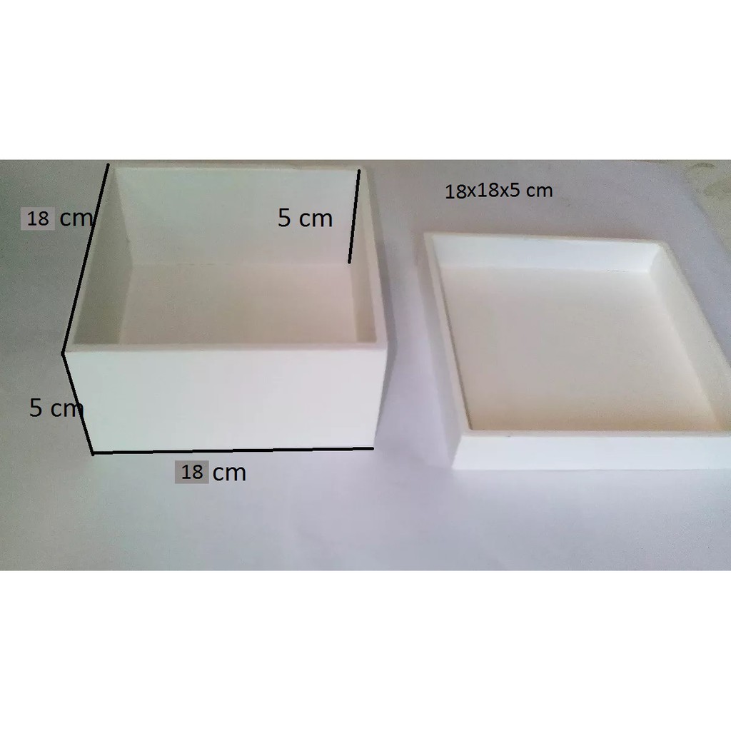 17 Caixas De Mdf de 3 mm Pintadas com acabamento semi brilho 18x18x7 Cm para artesanato,decoração lembrança e outros