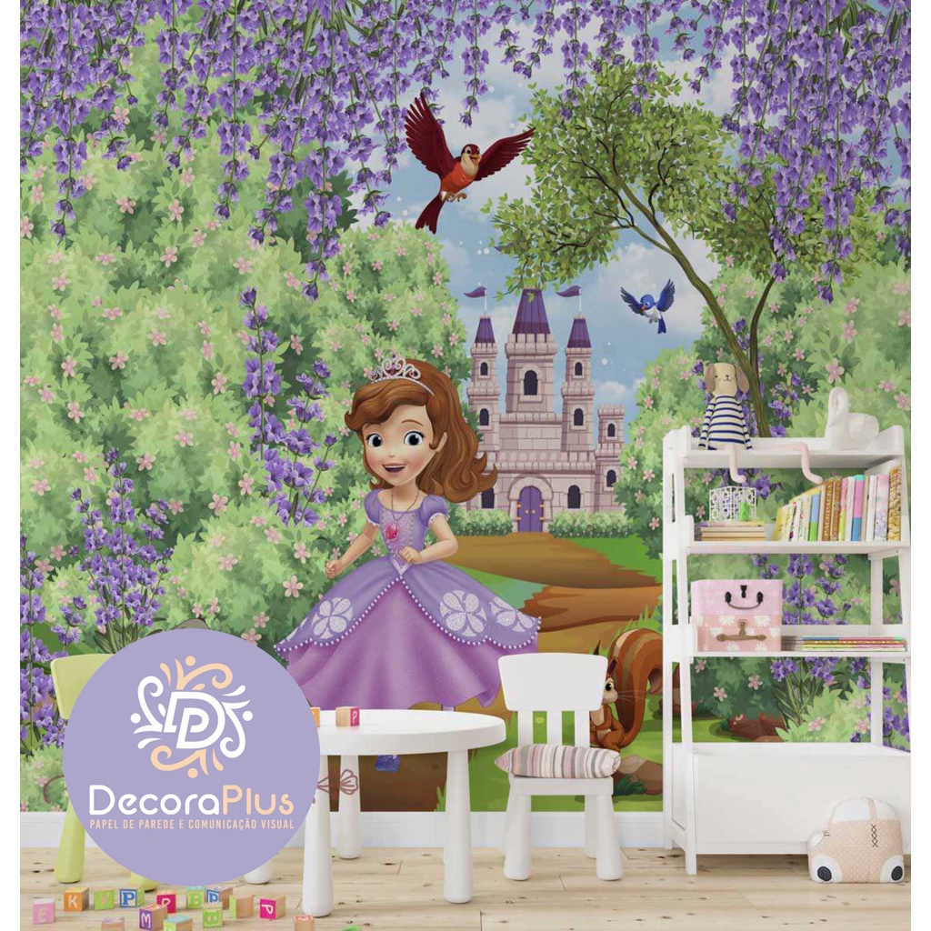 Papel de Parede Foto Mural Princesinha Sofia Menina Infantil Aventuras ...