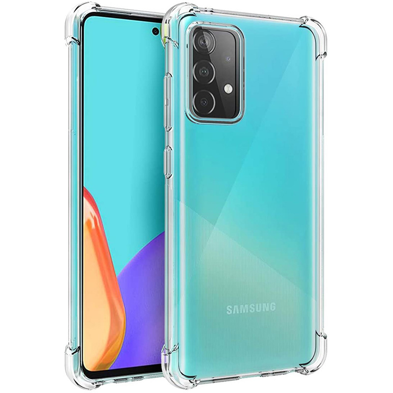 Para Samsung Galaxy A52s A52 A72 A42 A32 A22 A12 5G Caso Macio À Prova De Choque Cristal Claro Gel TPU Capa De Absorção