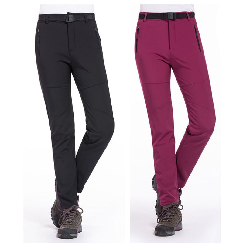 Mulheres Inverno Calças De Lã Ao Ar Livre Térmica Quente Engrossar Esportivas À Prova Dwaterproof Água Caminhadas Acampa em Oferta na Shopee