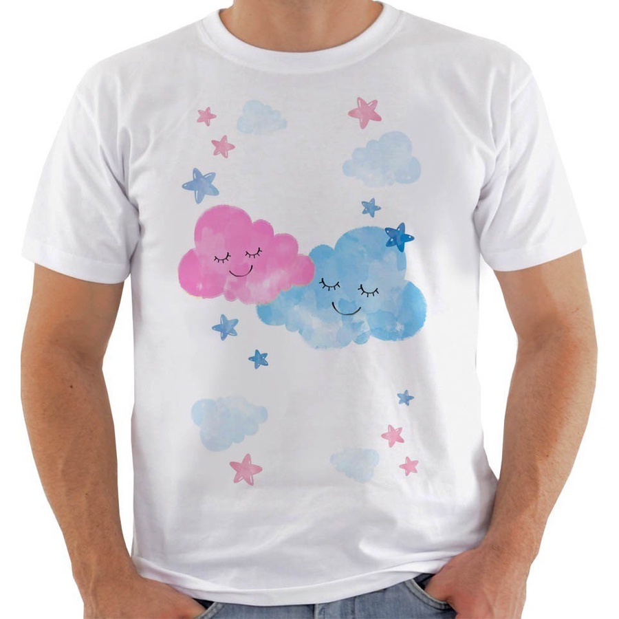 Camiseta Camisa Blusa Lc 02 Chá Revelação Chá De Bebê Festa Criança Menino Menina Azul Rosa Gestante REF:04IJ