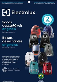 Kit Saco Descartável para Aspirador de Pó Electrolux Original, Clario e outros Modelos na Descrição!