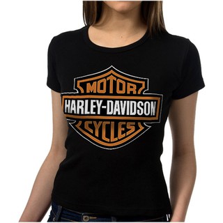 Camiseta Harley Davidson Feminina - Algodão Penteado
