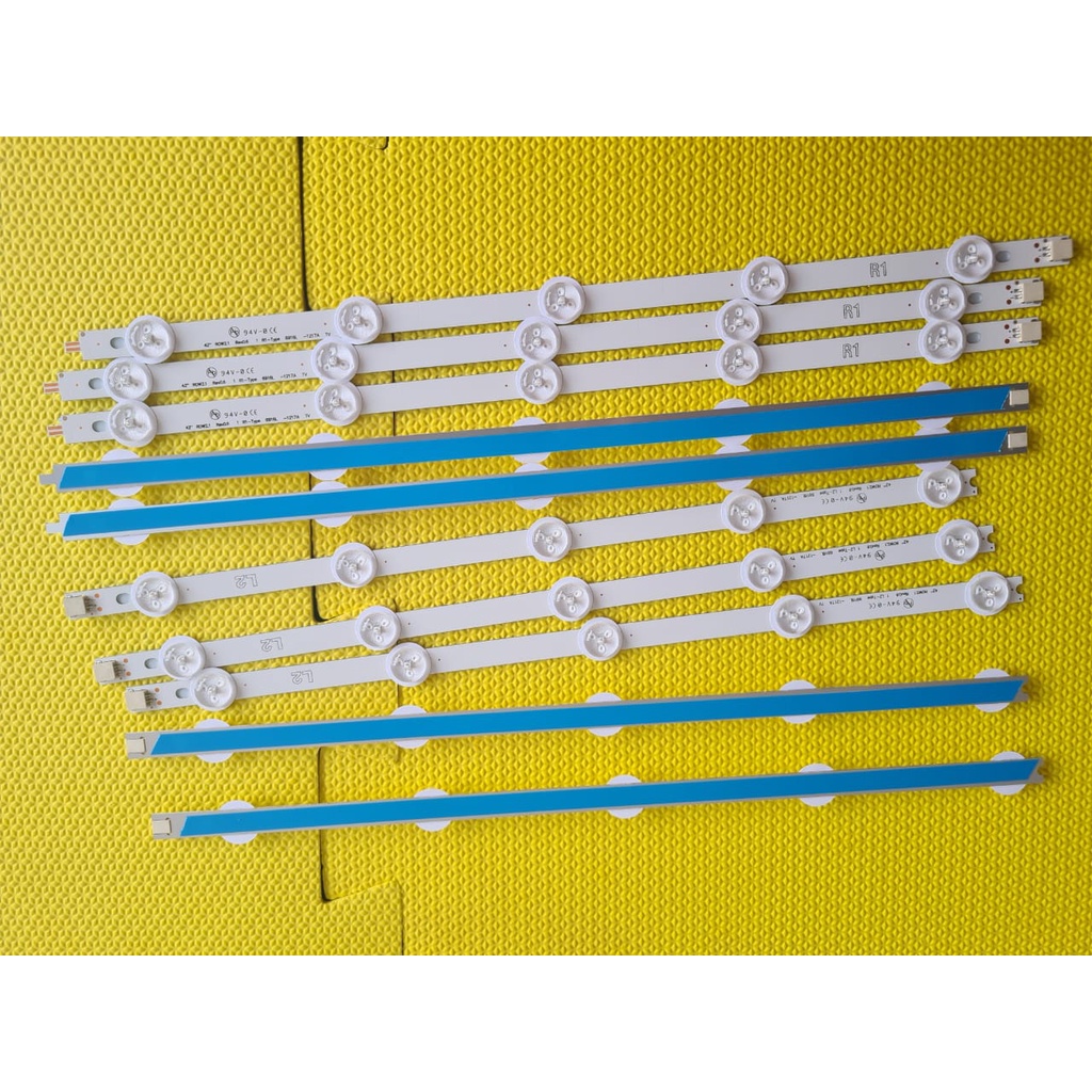 Kit C/10 Barras de Led compatível para tv 42ln5400 42ln5700 42la6200 Nova