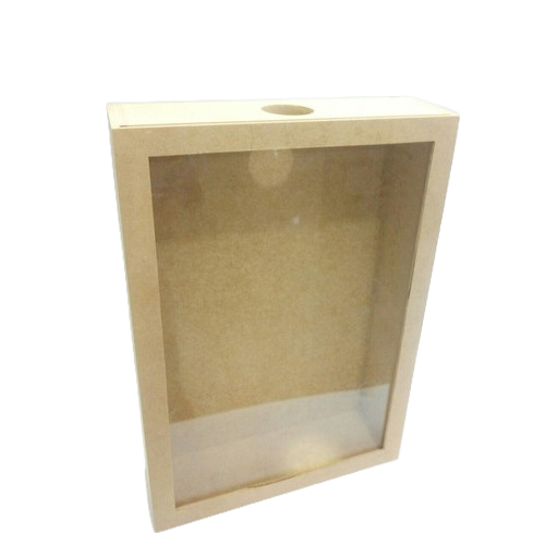 Quadro Porta Tampinhas De Cervejas E Rolhas Ou cofre 32x22 Visor Liso
