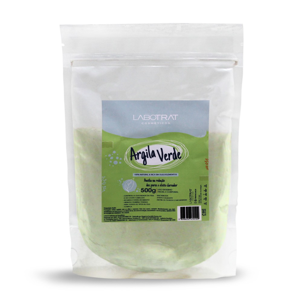 Argila Verde Com 500g Para Tratamento De Beleza Corpo Rosto Shopee Brasil