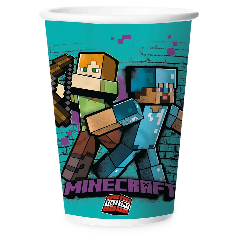 Copo Festa Minecraft Com 12 Unidades Festejando25 | Shopee Brasil