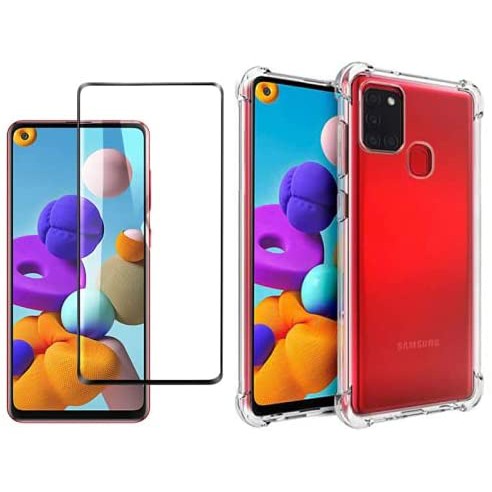 Capinha Anti Impacto e Película Vidro 3d 9d Compatível Samsung Galaxy A21s Tela 6.5 Polegadas