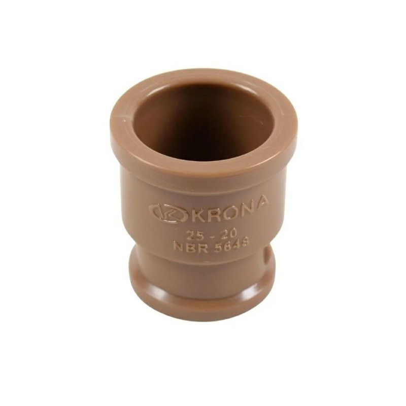 Luva Redução 25mm X 20mm Marron cola Soldável Pvc Krona (10 unidades)