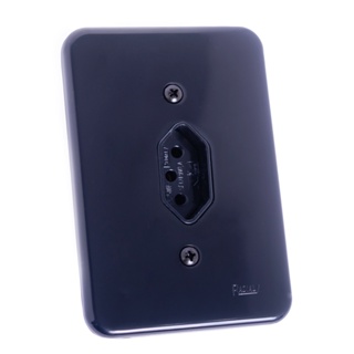 Tomada 3 Pólos 20a Linha Pollar Black Radial em Oferta na Shopee