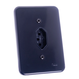 Tomada 3 Pólos 10a Linha Pollar Black Radial