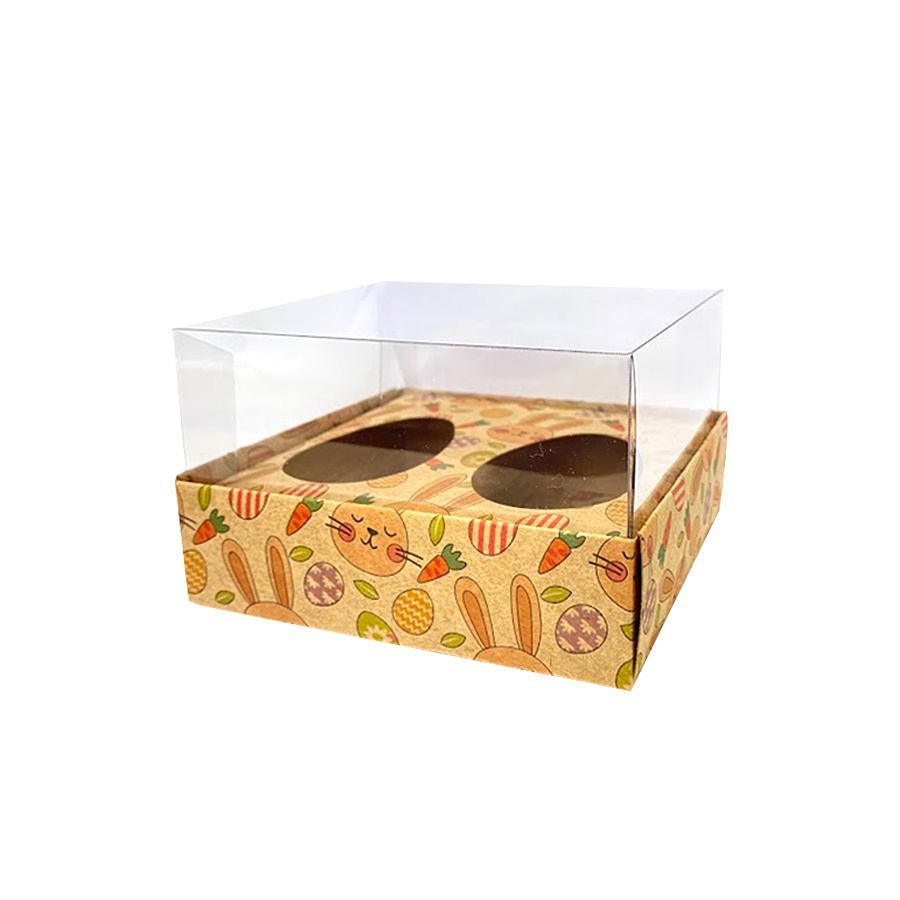 Caixa Ovo de Páscoa - Duplo com Estampa 50g (11x12x7cm) - 05 Unidades - ASSK - Rizzo em Oferta na Shopee