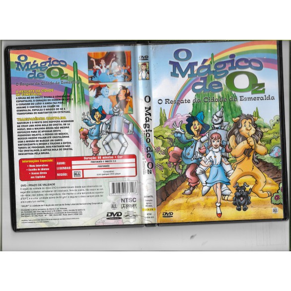 DVD O Mágico de Oz - O Resgate da Cidade de Esmeralda - Desenho Infantil criança - Usado e Original