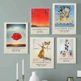 Salvador Dali Ciruralismo Pinturas Da Lona Famosa Cubicm Cartazes E Impressão Borboleta Arte Parede Pictures Para Sala De Estar Decoração De Casa