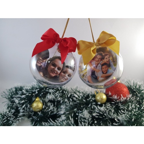 Kit 5 Bolas de Natal com foto Personalizadas para arvore de natal | Shopee  Brasil