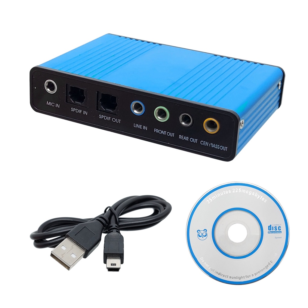 Placa De Som Externa 5.1 Usb - Optica - Spdif - Toslink 5.1
