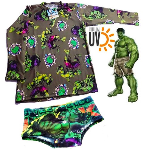 Camisa Uv e Sunga infantil menino personagens