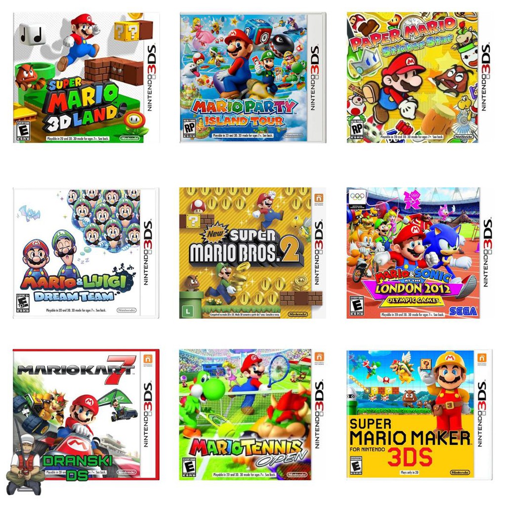 Jogos Nintendo DS DSI 2DS 3DS New XL New Super Mario Bros, Mario Kart ...