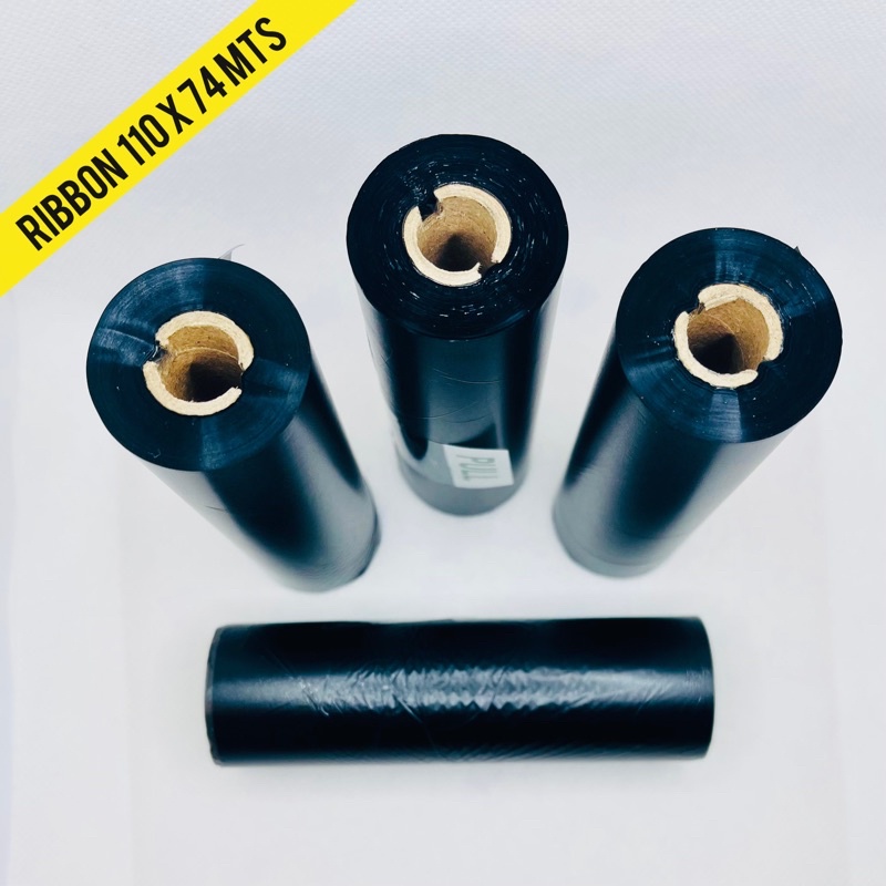 Ribbon Cera preto 110mm / 74mts P/ argox, Elgin,Zetex , zebra, tsc