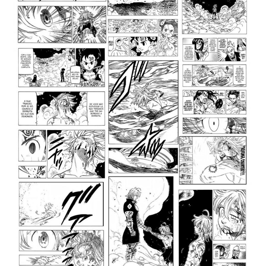 Papel De Parede Adesivo Autocolante Quarto Anime Nanatsu no Taizai Mangá 1mx50cm