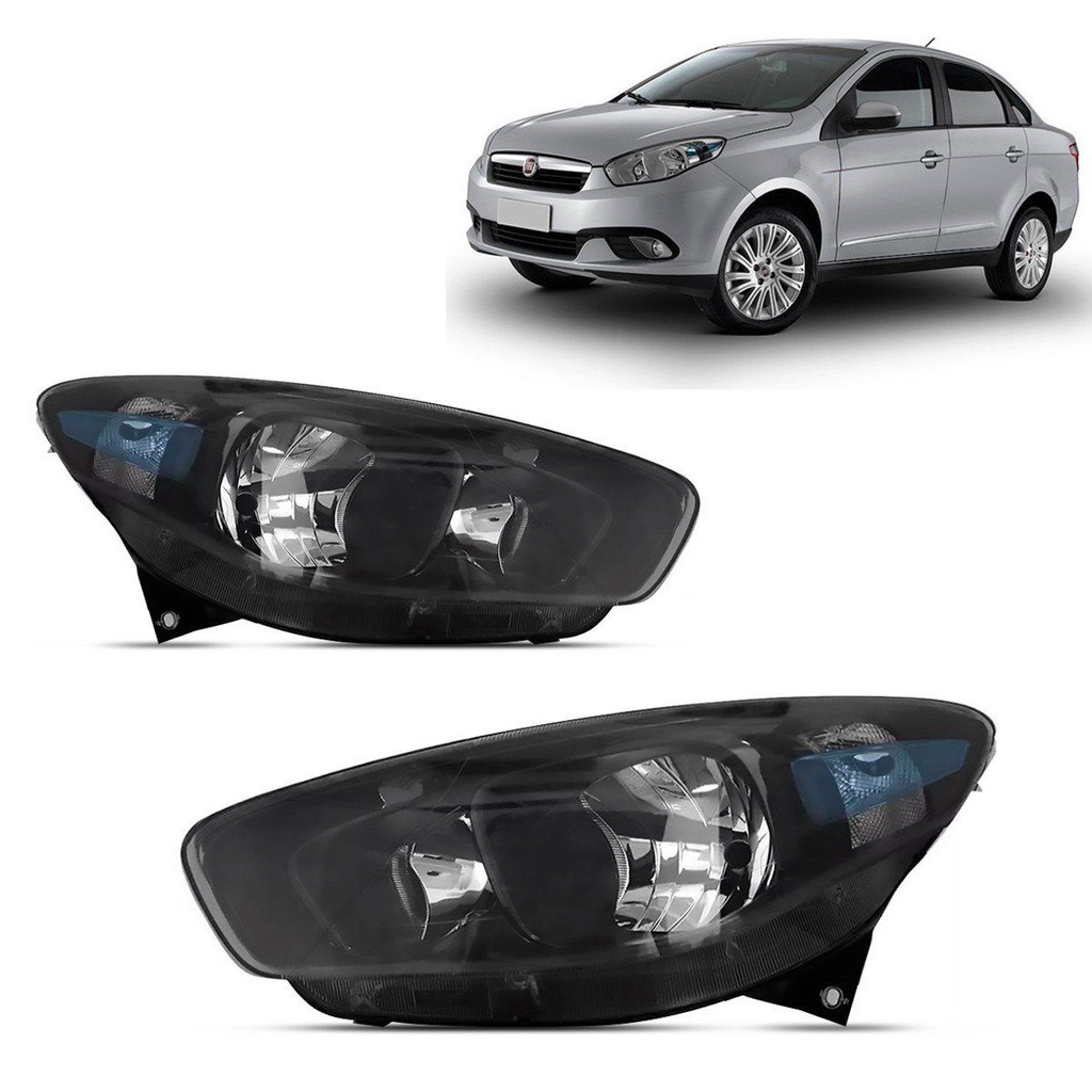 Par Farol Grand Siena 2012 2013 2014 2015 2016 Foco Duplo Máscara Negra