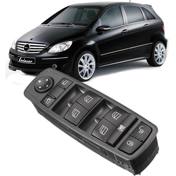 Comando Botao Vidro Eletrico Mercedes B170 B180 B200 de 2005 a 2012 sem Rebatimento