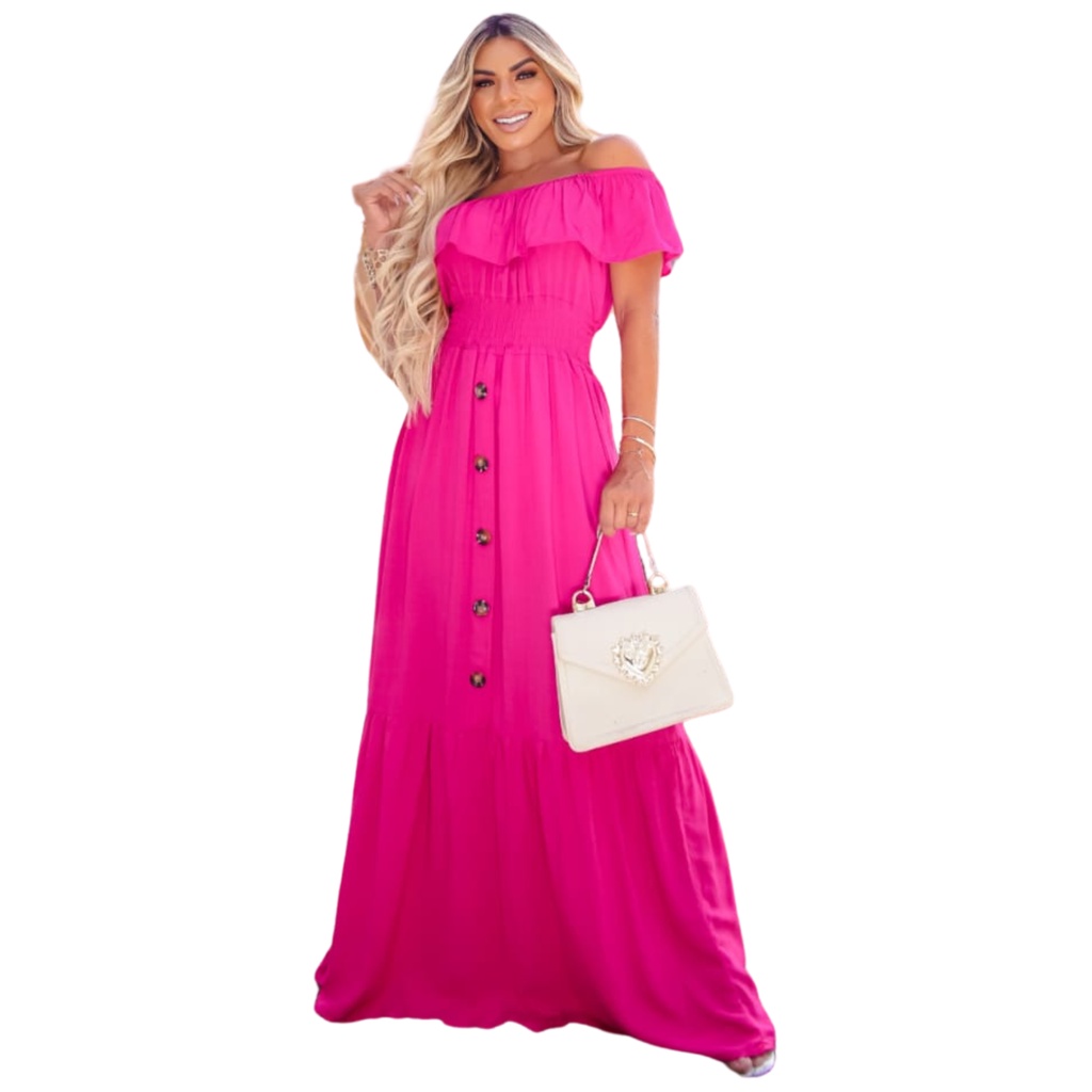 Vestido Longo Viscolinho Viscose Moda Feminina Moda Evangelica Elastex Ciganinha Promoção Tendencia 2022