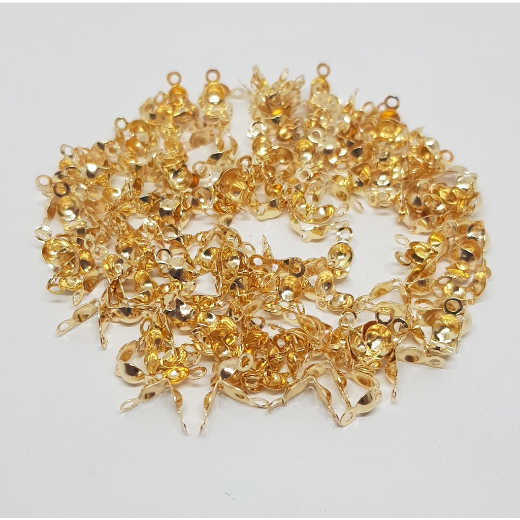 Tips Dourado 4x7mm Furo de 1,5mm Com 50 Unidades - Bijuteria