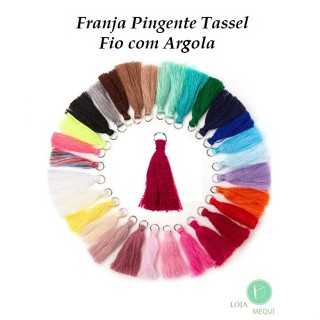 Franja Pingente Tassel de Fio com Argola em Oferta na Shopee