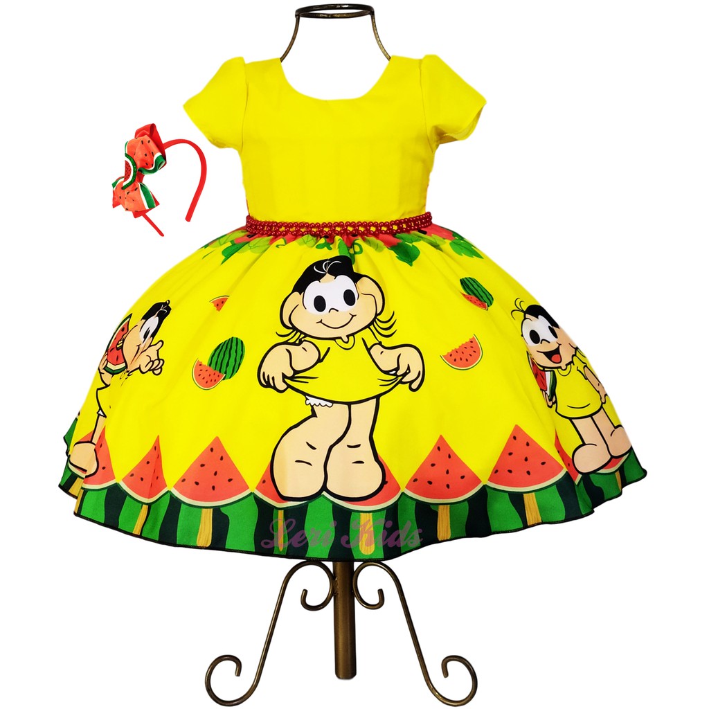 Controversy buffet Preschool Vestido Luxo Festa Infantil Tema Magali Aniversário | Shopee Brasil