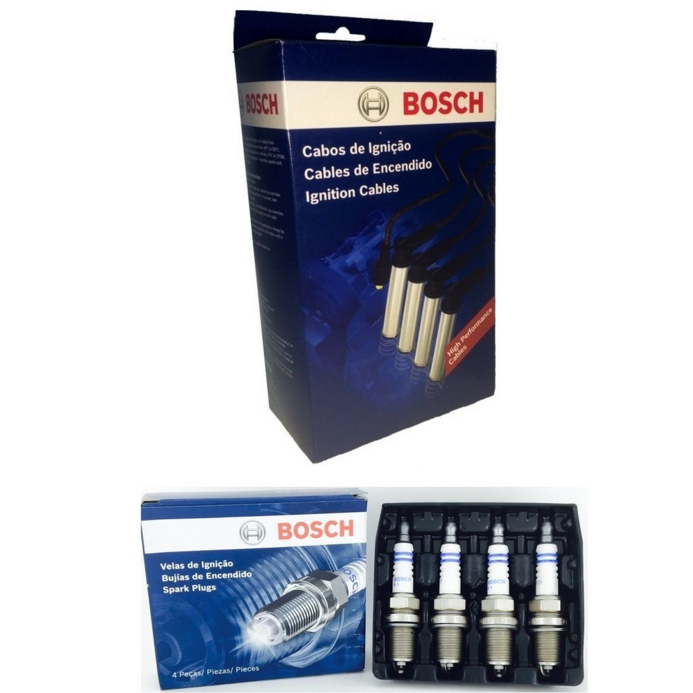 Kit Cabos E Velas Bosch Fox Gol G4 G5 Voyage 1.0 1.6 8v Flex