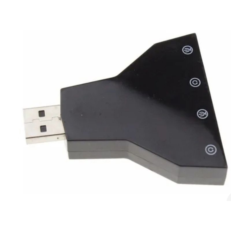 Placa De Som Usb Adaptador Áudio 7.1 Com P2 Pc Notebook