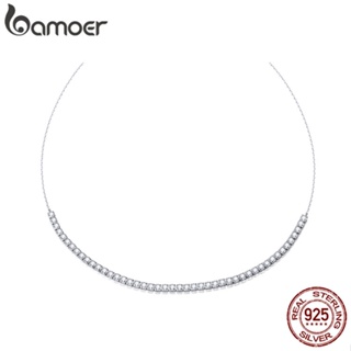 Bamoer Colar Feminino De Prata Esterlina 925 Com Glitter SCN437 em Oferta na Shopee