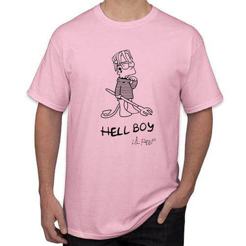 Camiseta Masculina Lil peep Hell Boy Bart The Simpsons Camisa algodão rap hip-hop rappers