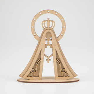 Nossa Senhora Aparecida G Na Base Mdf Crú Lembrancinhas em Oferta na Shopee
