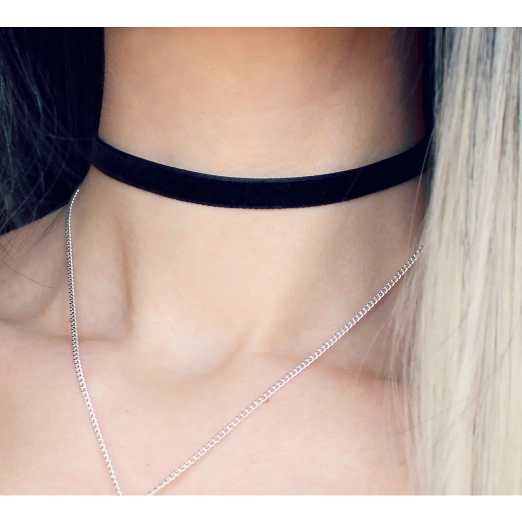 Gargantilha Choker Veludo 1 Cm Várias Cores