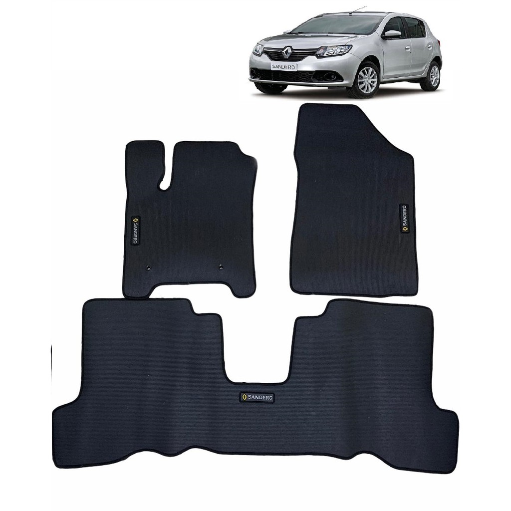 Tapete Borracha Sandero com Traseiro inteiriço em Oferta na Shopee