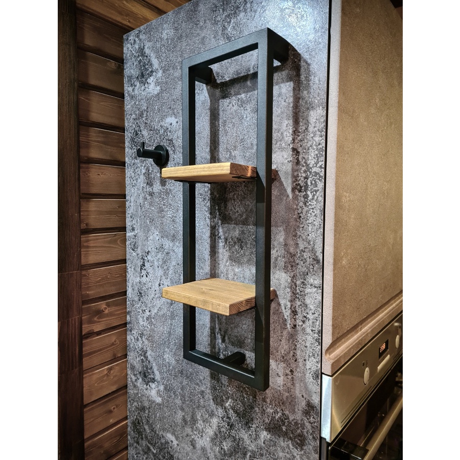 Prateleira de Parede estilo Loft Metal Industrial / Madeira / Ferro